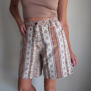 🍁VTG hi rise boho denim shorts